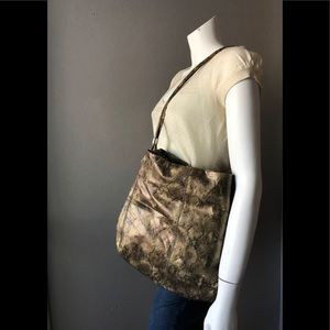 FRANCESCO BIASIA ANIMAL PRINT LEATHER METALLIC BAG